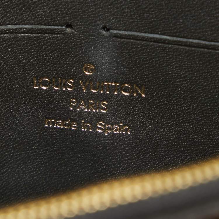 Pre Owned Louis Vuitton Damier Ebene Canvas Vavin Chain Wallet 