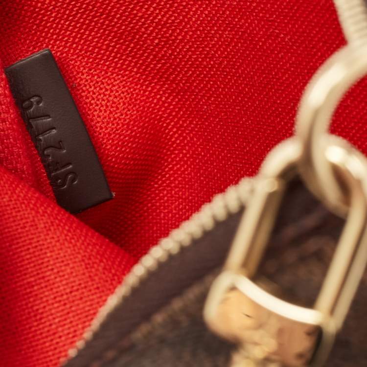 Pre Owned Louis Vuitton Damier Ebene Canvas Christmas Vivienne Paris Pochette Accessoires