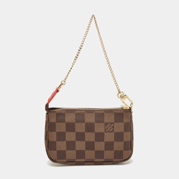 Pre Owned Louis Vuitton Damier Ebene Canvas Christmas Vivienne Paris Pochette Accessoires