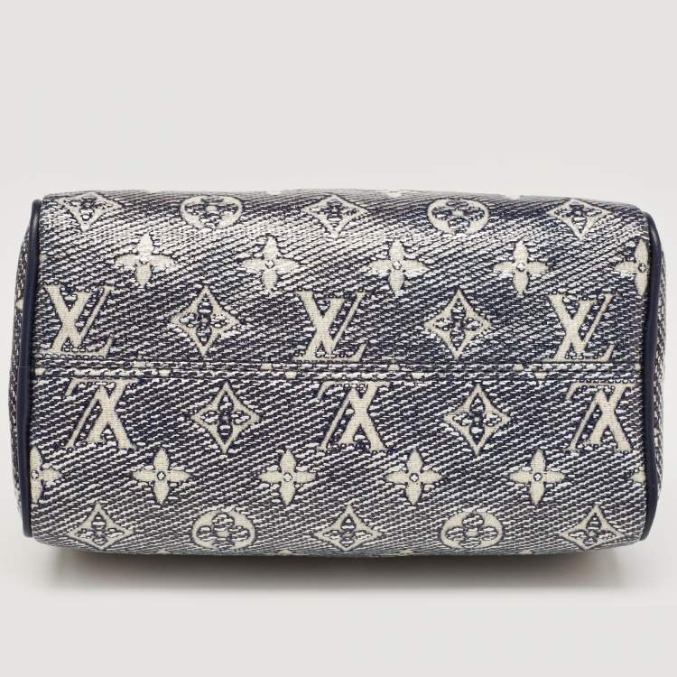 Pre Owned Louis Vuitton Blue Monogram Canvas Speedy Bandouliere 20 Bag