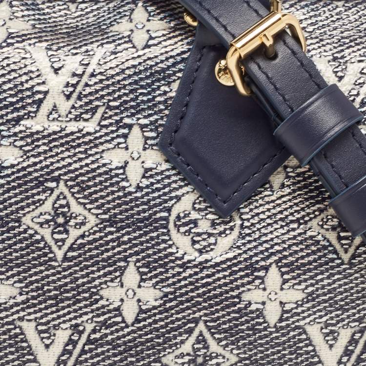 Pre Owned Louis Vuitton Blue Monogram Canvas Speedy Bandouliere 20 Bag