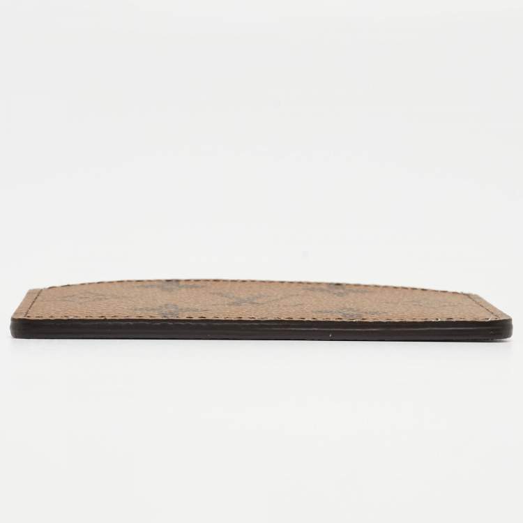 Pre Owned Louis Vuitton Monogram Reverse Canvas Card Holder