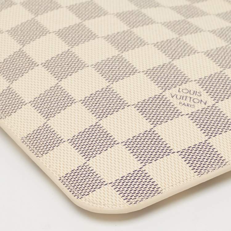 Pre Owned Louis Vuitton Damier Azur Canvas Neverfull PM Zipped Pochette