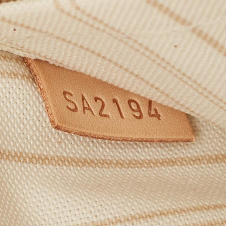 Pre Owned Louis Vuitton Damier Azur Canvas Neverfull PM Zipped Pochette