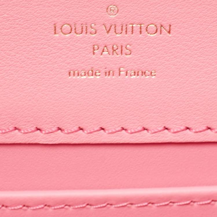 Pre Owned Louis Vuitton Pink Embroidered Satin Capucines Capushell Mini Bag