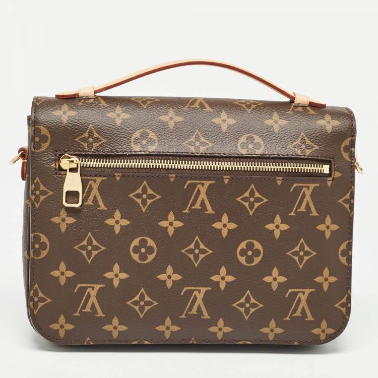 Pre Owned Louis Vuitton Monogram Canvas Pochette Metis Bag
