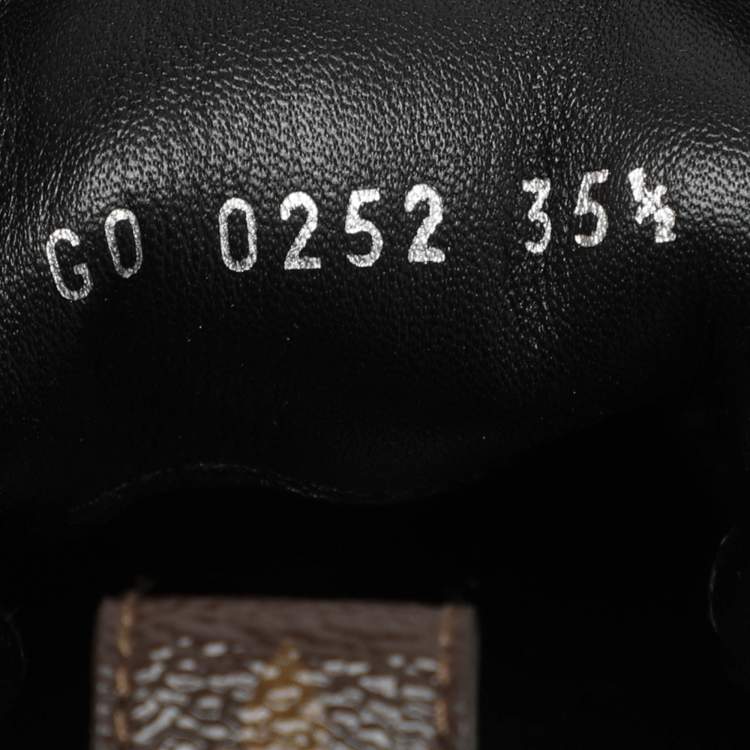 Pre Owned Louis Vuitton Black Mesh and Monogram Canvas Archlight Low Top Sneakers Size 35.5