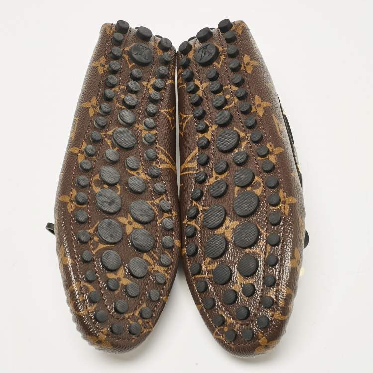 Pre Owned Louis Vuitton Brown Monogram Canvas Gloria Loafers Size 37.5