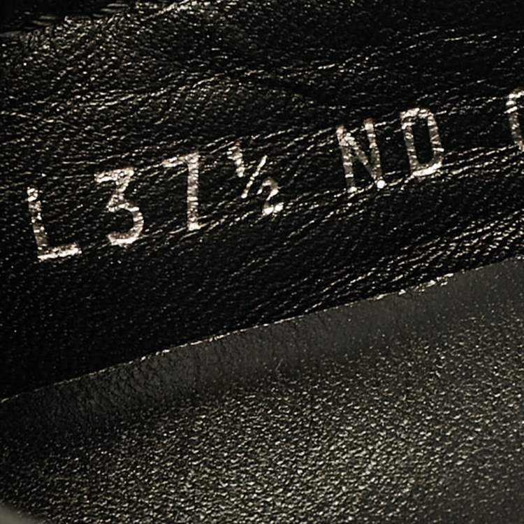 Pre Owned Louis Vuitton Brown/Black Damier Ebene Canvas and Leather Gloria Loafers Size 37.5
