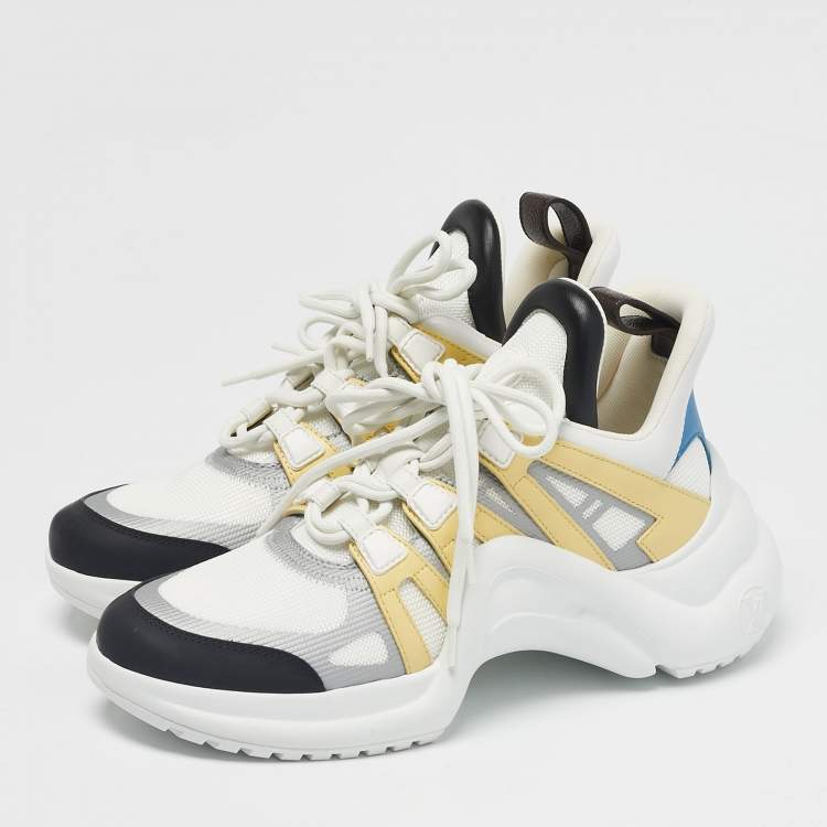Pre Owned Louis Vuitton Multicolor Leather and Mesh LV Archlight Sneakers Size 39.5