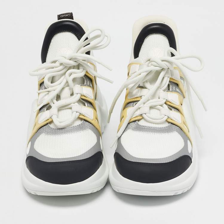 Pre Owned Louis Vuitton Multicolor Leather and Mesh LV Archlight Sneakers Size 39.5