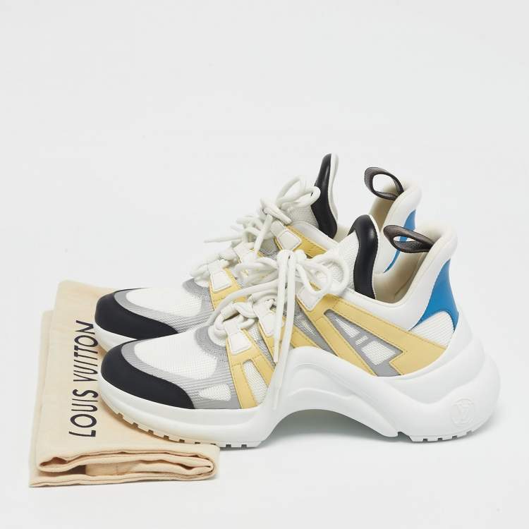 Pre Owned Louis Vuitton Multicolor Leather and Mesh LV Archlight Sneakers Size 39.5