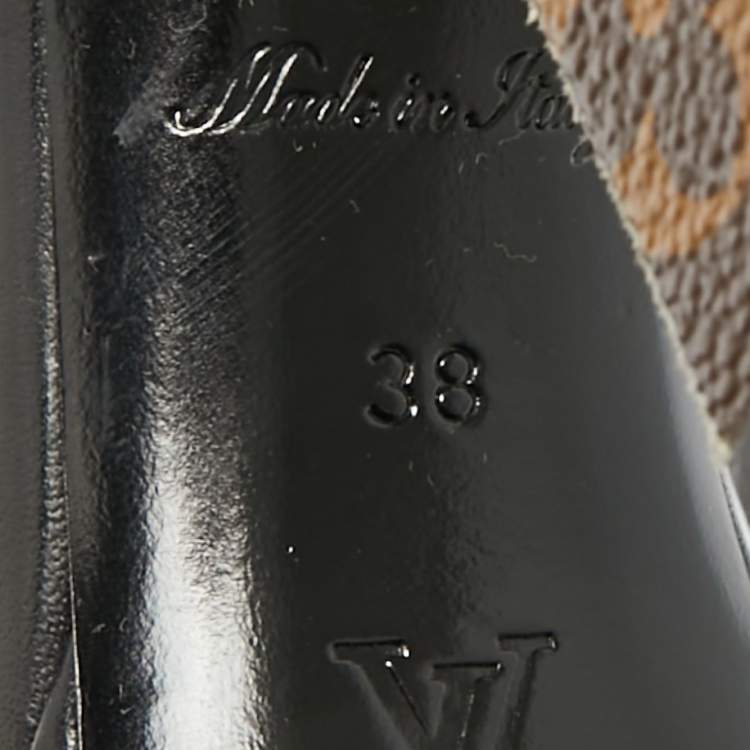 مملوكة مسبقًا صندل لويس فيتون مشجر متعدد الألوان قماش وجلد مع حزام للكاحل مقاس 38