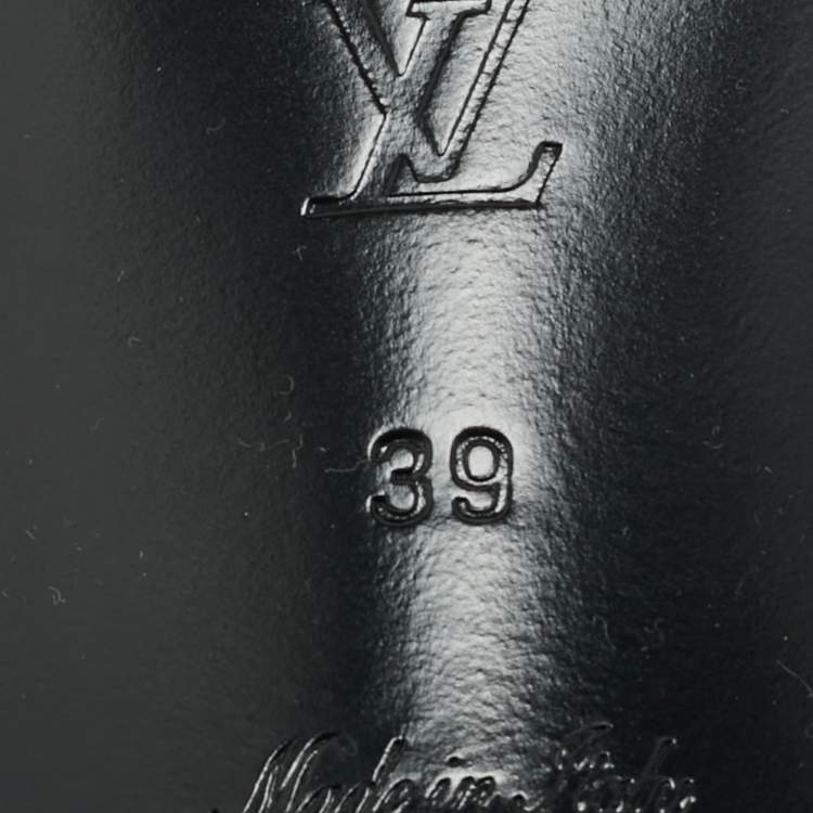 Pre Owned Louis Vuitton Lock It Size 39 Brown Demier Canvas Slide Sandals