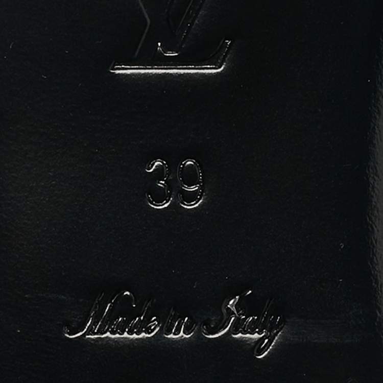 مملوكة مسبقًا Louis Vuitton Revival Size 39 Black Leather Flat Slide
