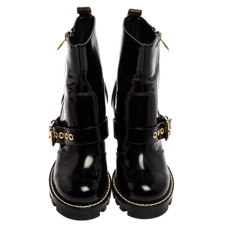 black louis vuitton combat boots