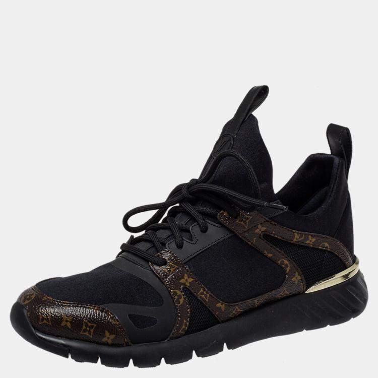 Louis Vuitton Black Leather Trainers Sneakers
