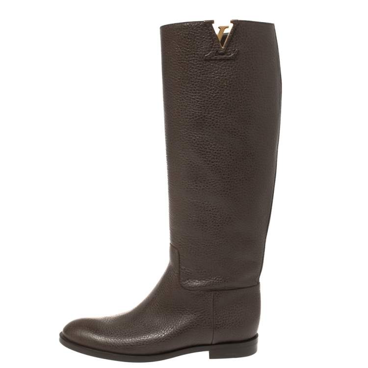 servitrice Blive kold salut Louis Vuitton Brown Leather Heritage Knee High Boots Size 37 Louis Vuitton  | TLC