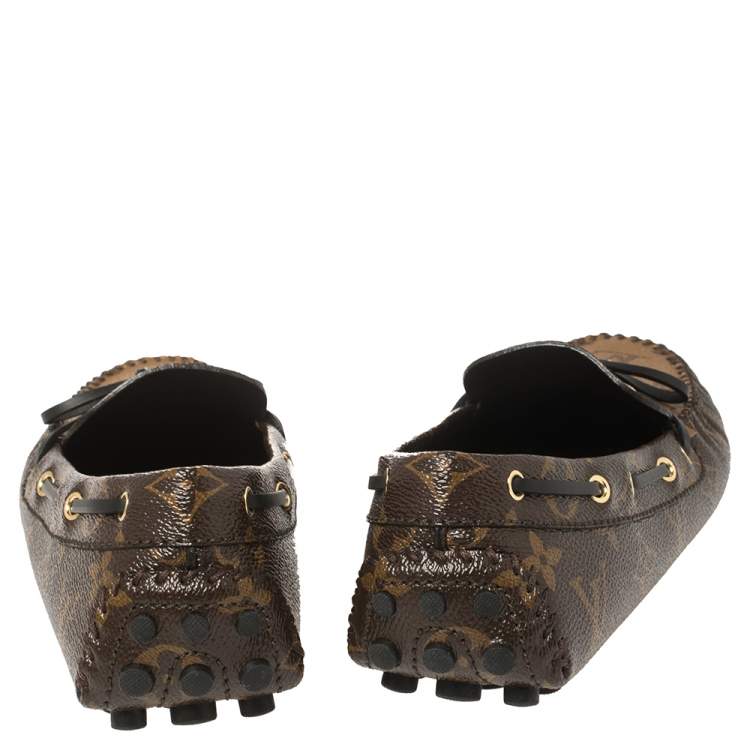 مملوكة مسبقًا Louis Vuitton Brown Monogram Canvas Gloria Flat Loafers Size 39