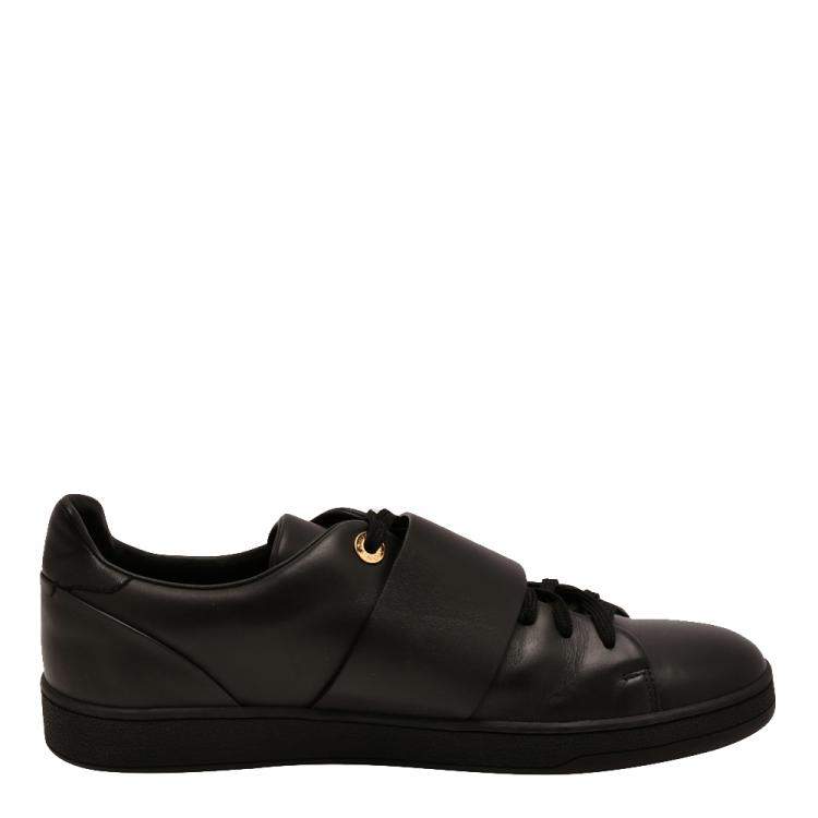 Pre Owned Louis Vuitton Black Frontrow Leather Trainers Sneakers EU 40