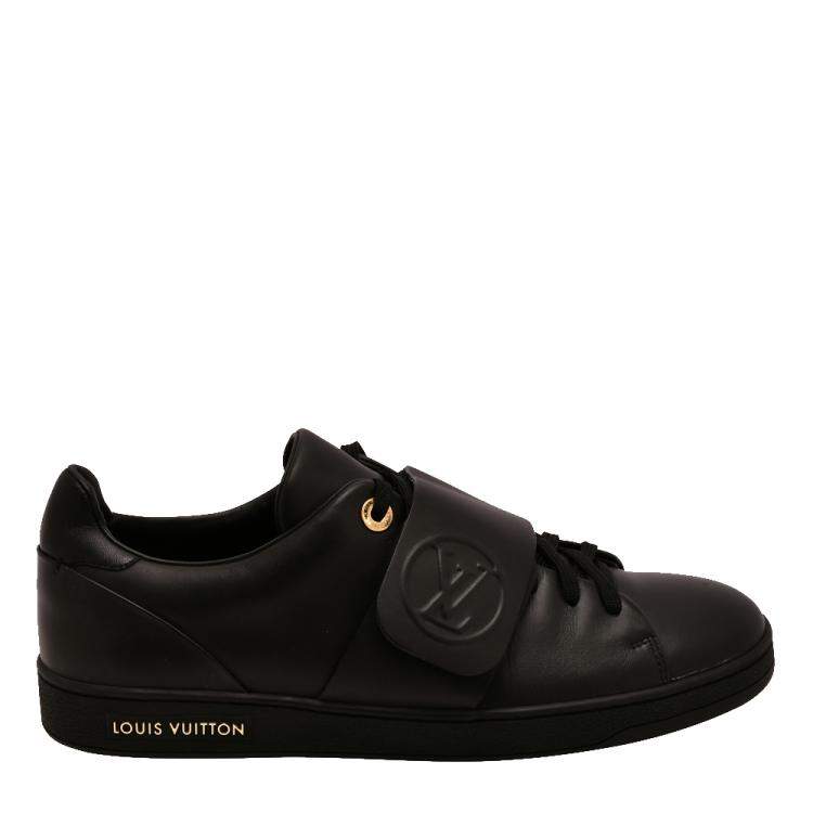 Pre Owned Louis Vuitton Black Frontrow Leather Trainers Sneakers EU 40