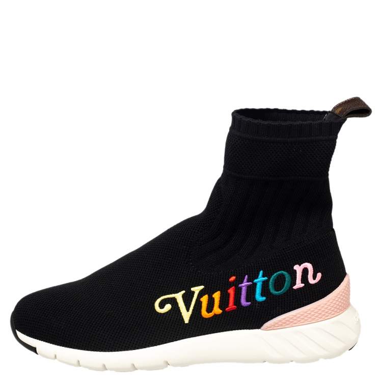 LOUIS VUITTON Mesh Aftergame Sock Sneakers Black | Luxity