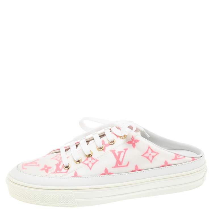 Louis Vuitton, Shoes, Womens Pink White Lv High Top Sneakers