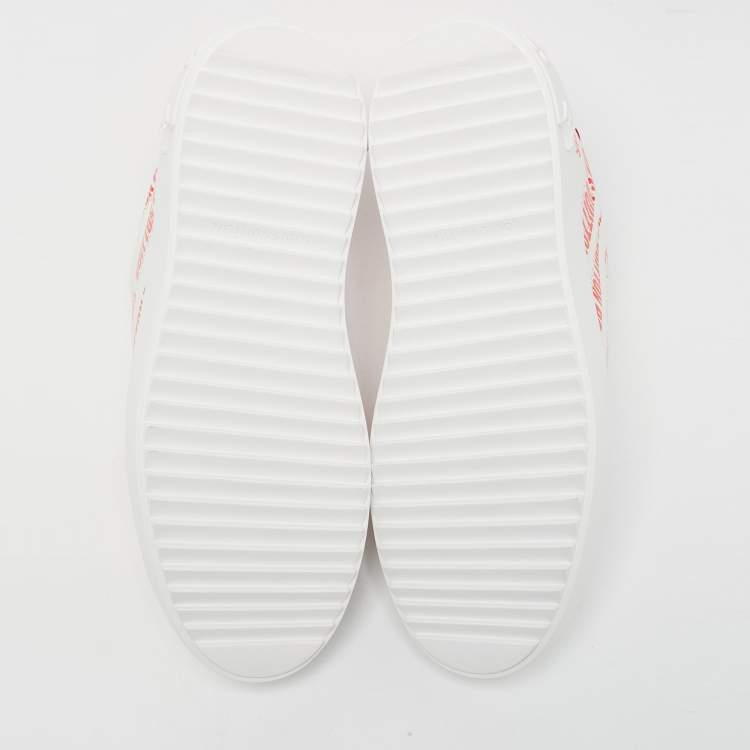 Pre Owned Louis Vuitton White Leather Low Top Sneakers Size 38
