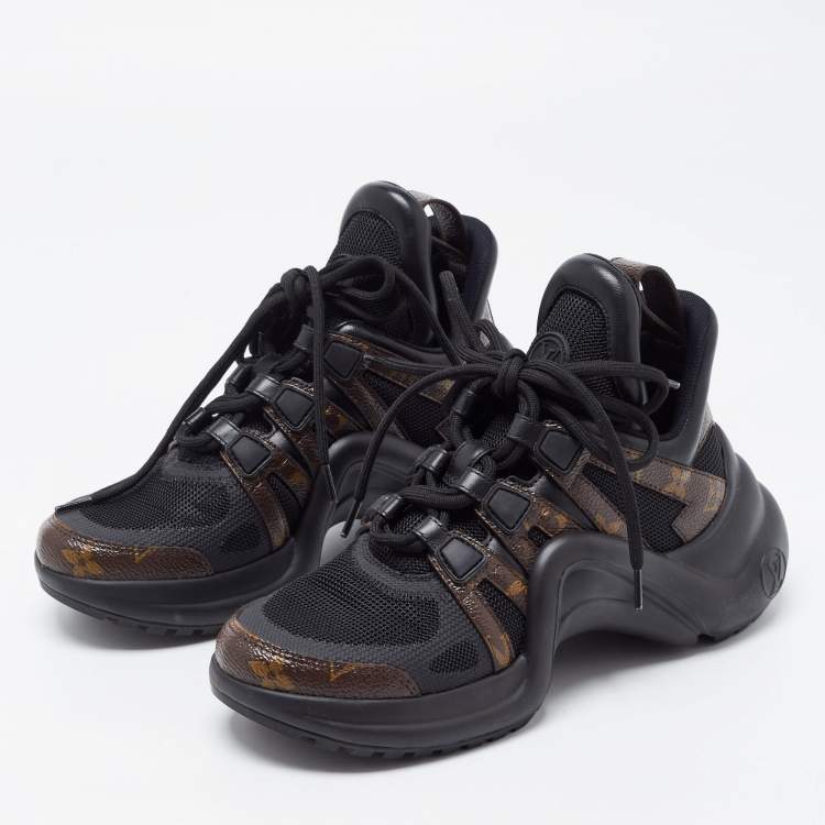 Supreme Louis Vuitton Nike Air Huarache Run Monogram Brown Shoes