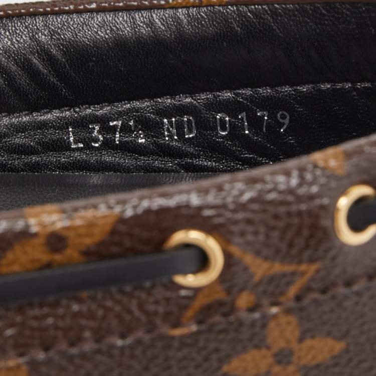 Pre Owned Louis Vuitton Brown Monogram Canvas Gloria  Loafers Size 37.5