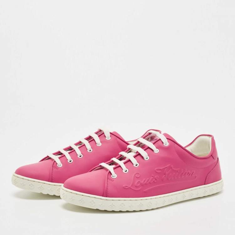 Louis Vuitton Pink Leather Low Top Sneakers Size 36.5 Louis Vuitton