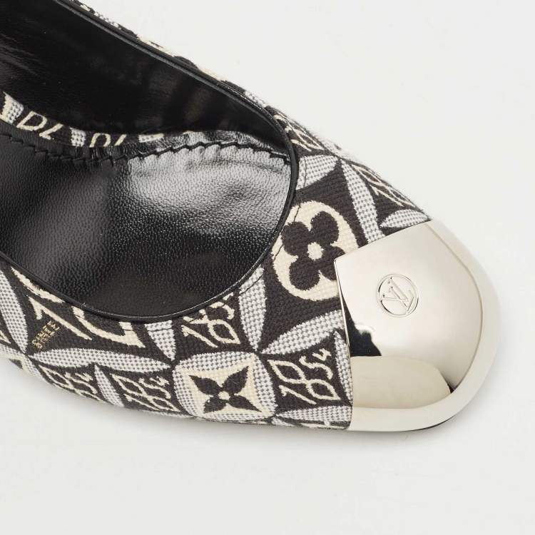 Pre Owned Louis Vuitton Two Tone 1854 Monogram Canvas Slingback Pumps Size 36