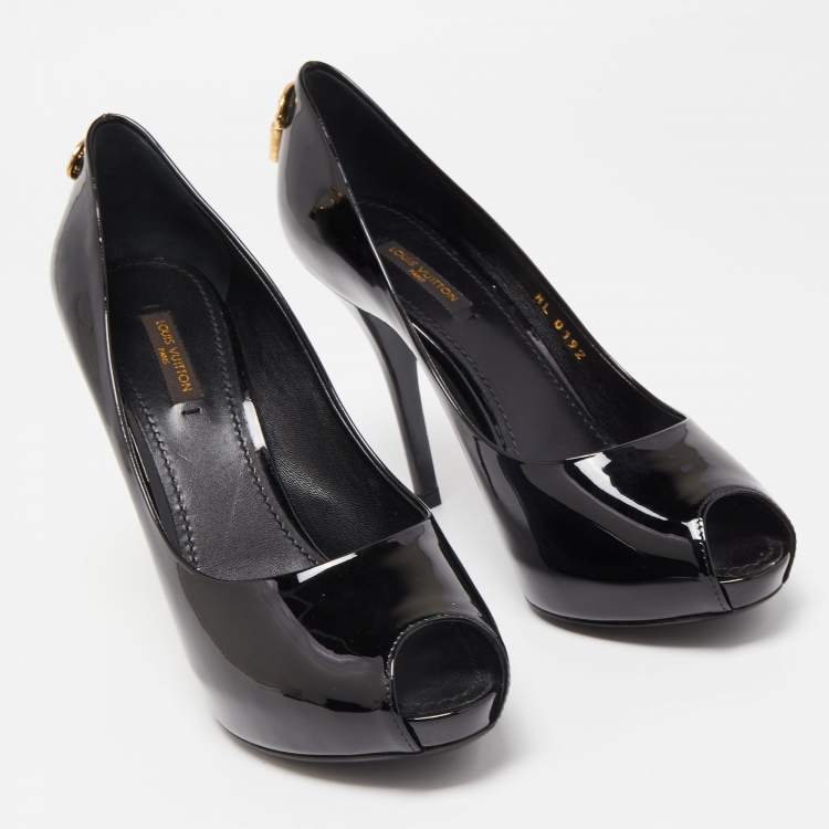 Pre Owned Louis Vuitton Black Patent Leather Oh Really!  Pumps Size 37.5