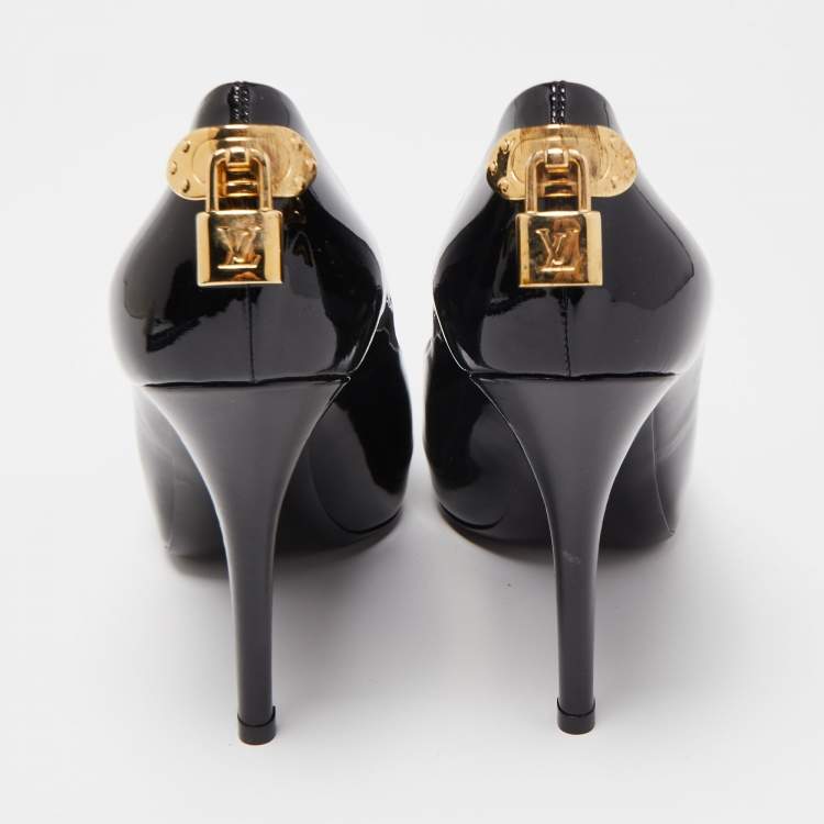 Pre Owned Louis Vuitton Black Patent Leather Oh Really!  Pumps Size 37.5