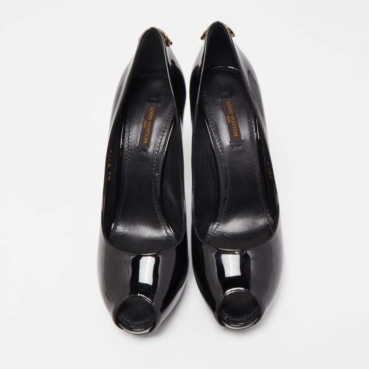 Pre Owned Louis Vuitton Black Patent Leather Oh Really!  Pumps Size 37.5
