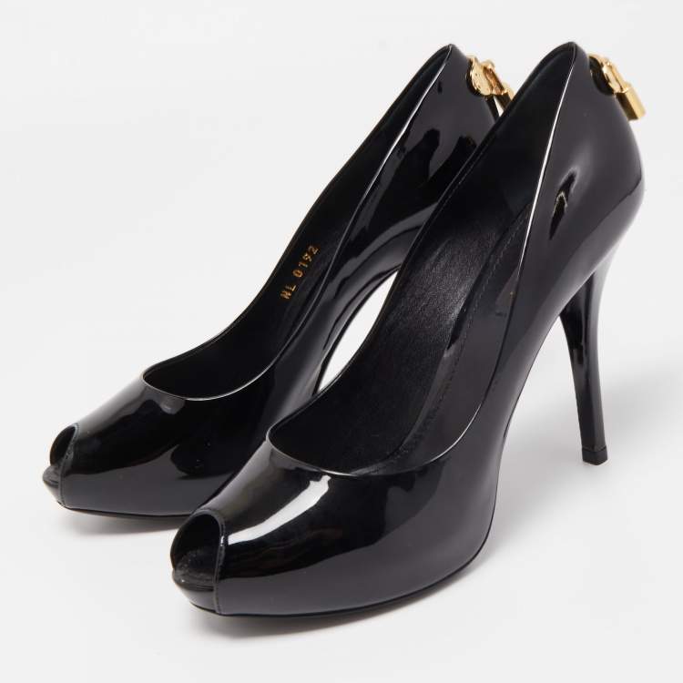 Pre Owned Louis Vuitton Black Patent Leather Oh Really!  Pumps Size 37.5