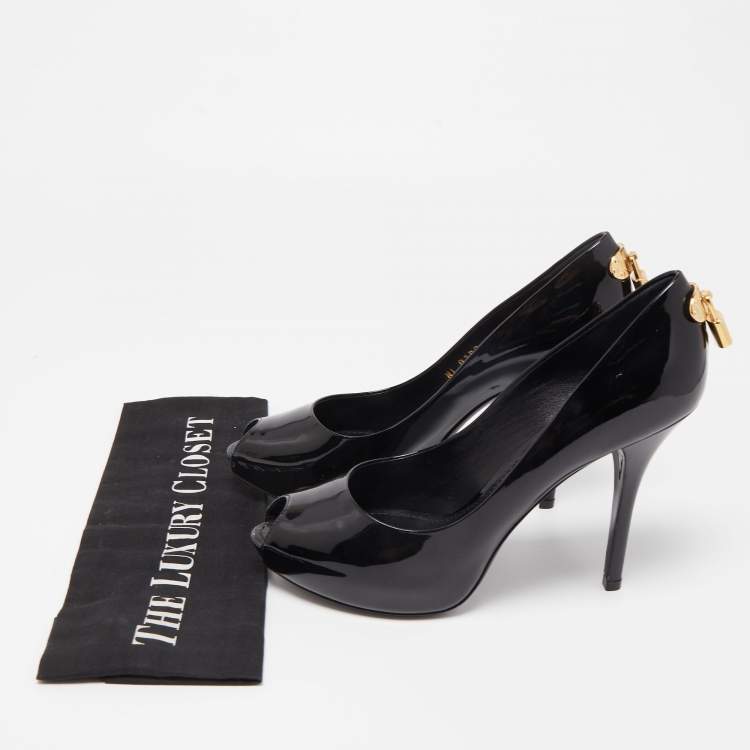 Pre Owned Louis Vuitton Black Patent Leather Oh Really!  Pumps Size 37.5