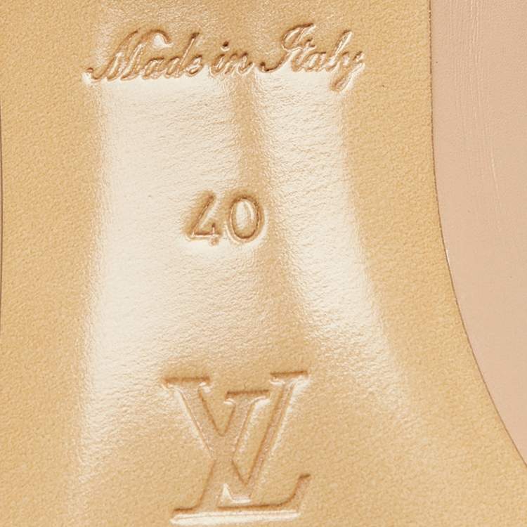 Pre Owned Louis Vuitton Light Pink Leather Pointed Toe Pumps Size 40