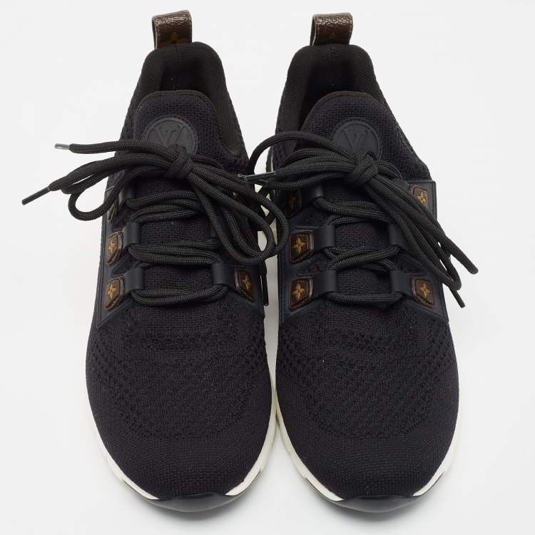 Pre Owned Louis Vuitton Black Mesh and Canvas Aftergame Sneakers Size 40