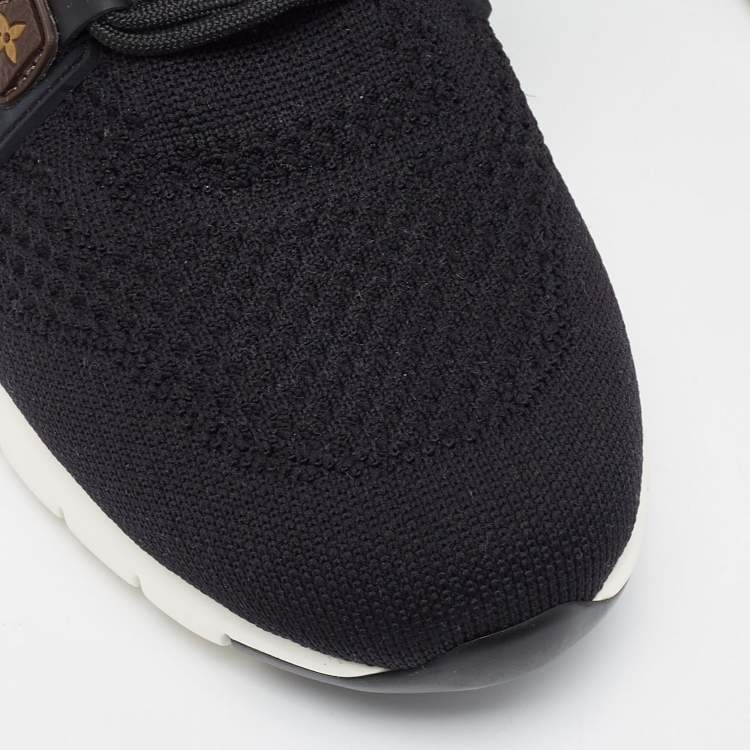 Pre Owned Louis Vuitton Black Mesh and Canvas Aftergame Sneakers Size 40
