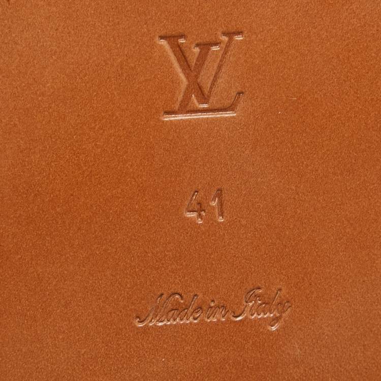 Pre Owned Louis Vuitton Red Monogram Escale Canvas Palma Thong Flats Size 41