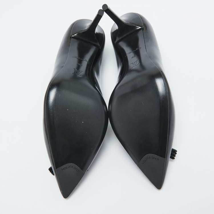 Pre Owned Louis Vuitton Black Patent Leather Pointed Toe Pumps Size 40