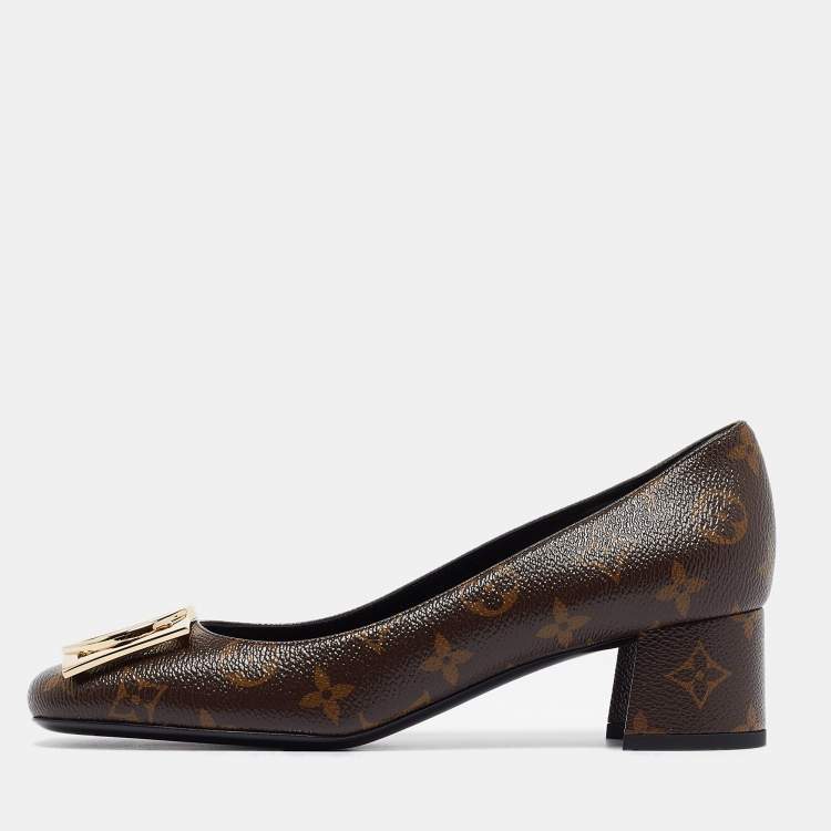Louis Vuitton Brown Monogram Canvas Madeleine Pumps Size 38.5 Louis Vuitton TLC