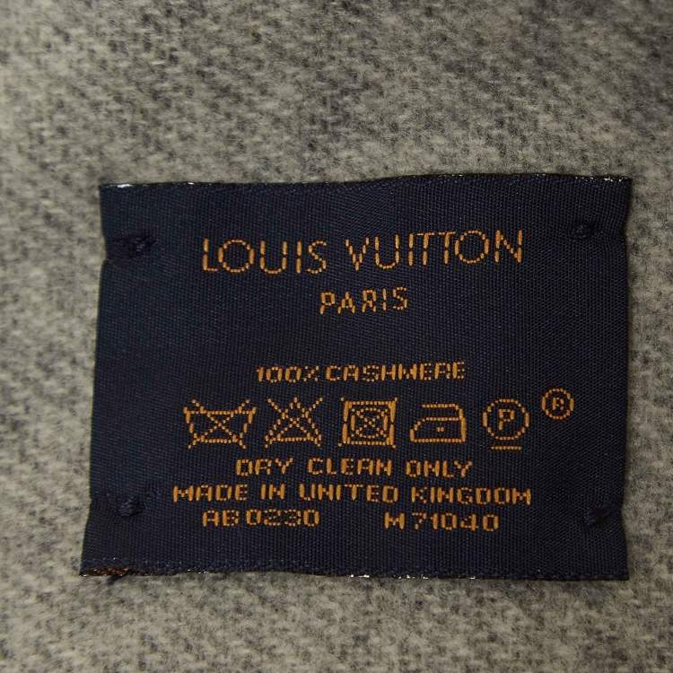 Pre Owned Louis Vuitton Black Cashmere Reykjavik Scarf