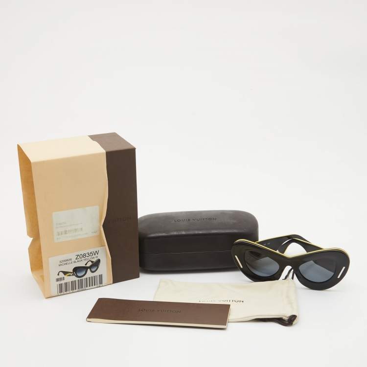 مملوكة مسبقًا Louis Vuitton Black/Yellow Z0835W Michelle Cat Eye Sunglasses