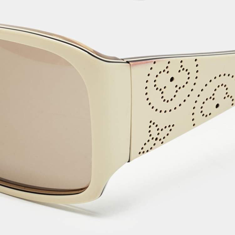 Pre Owned Louis Vuitton Brown/Cream Monogram Mahina  Z0173W Sunglasses