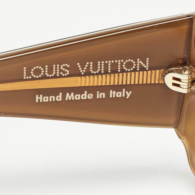 Pre Owned Louis Vuitton Brown/Cream Monogram Mahina  Z0173W Sunglasses