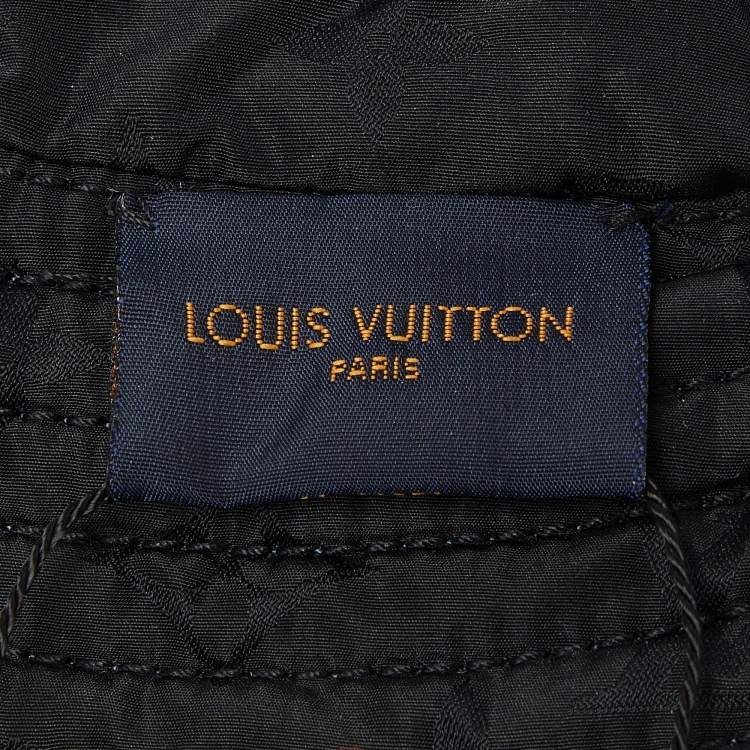 Pre Owned Louis Vuitton Blue Bobbygram Denim Bucket Hat M
