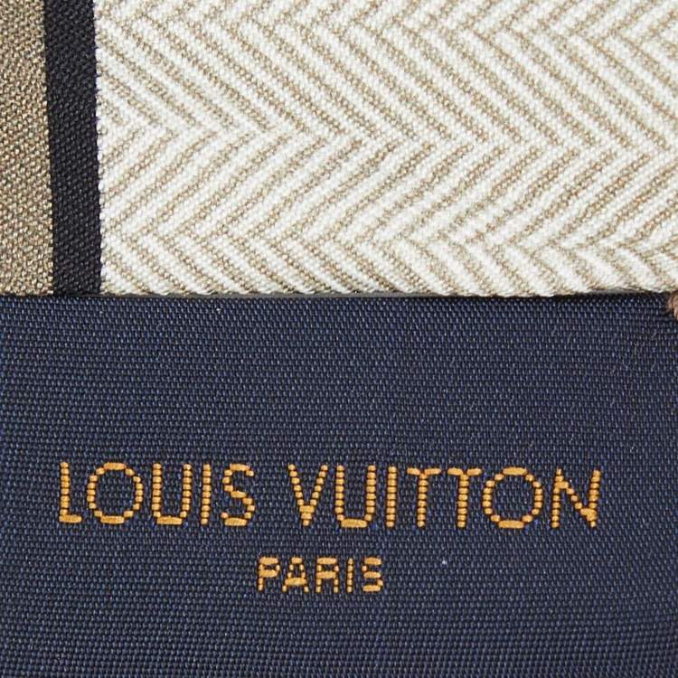 Pre Owned Louis Vuitton White Since 1854 Monogram Silk Bandeau