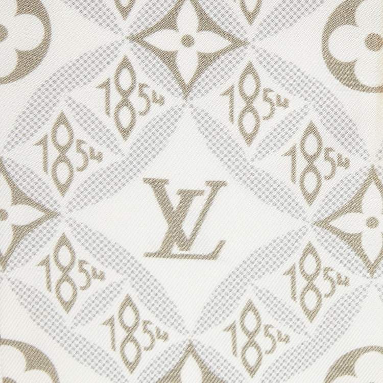 Pre Owned Louis Vuitton White Since 1854 Monogram Silk Bandeau